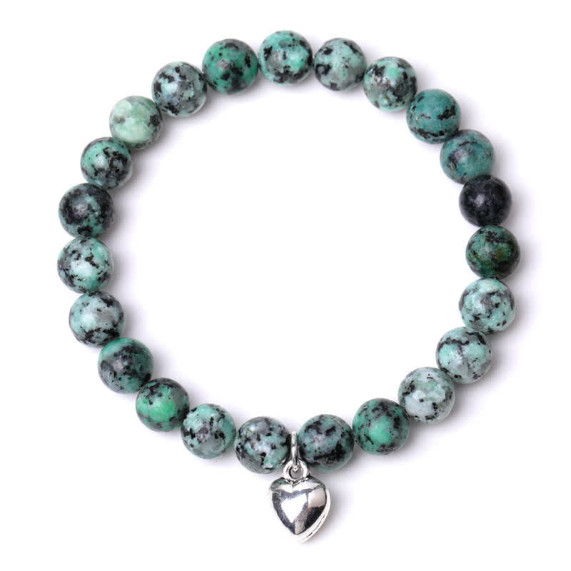 Olivenorma Heart Natural Stone Quartz Healing Balance Bracelet