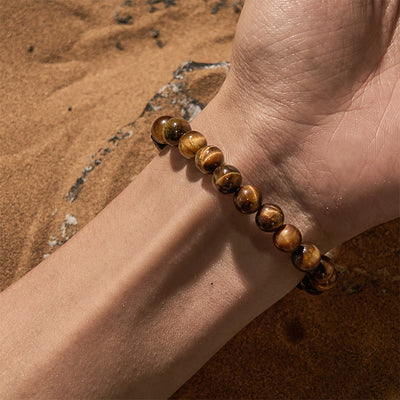 Olivenorma Cube Cut Lava Stone Beaded Bracelet
