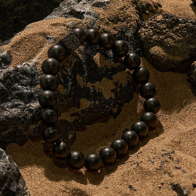 Olivenorma Cube Cut Lava Stone Beaded Bracelet