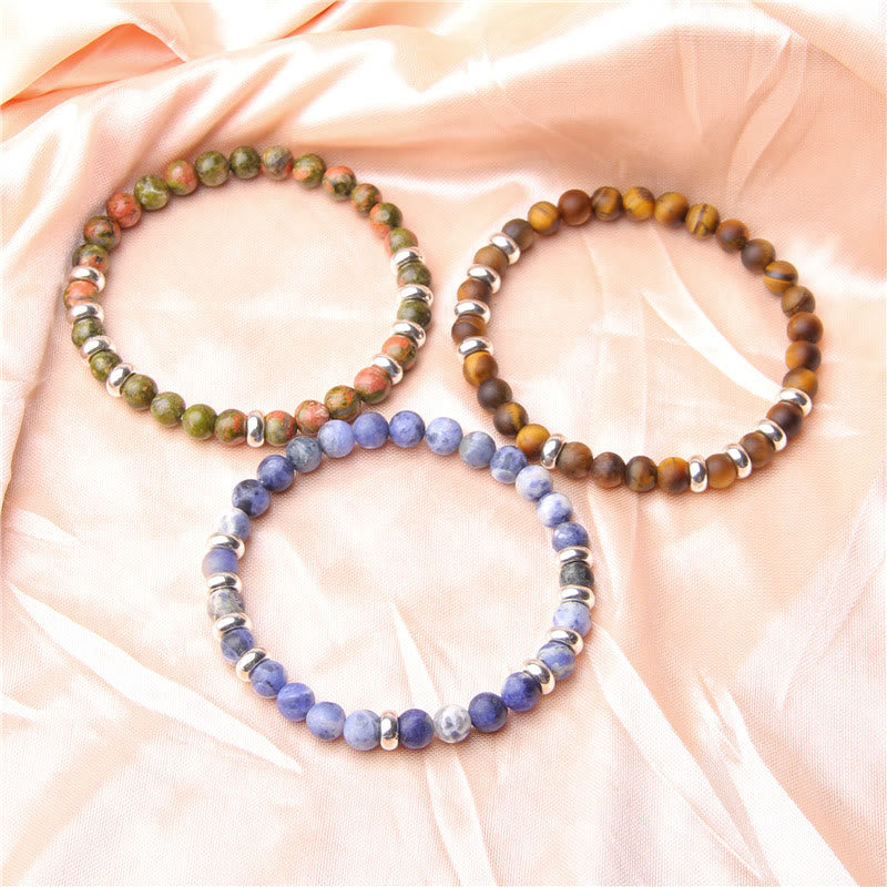 Olivenorma 6mm Natural Stone Beaded Bracelet