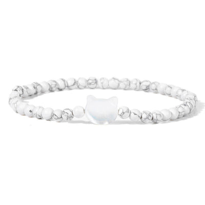 Olivenorma Nacre Kitten 4mm Natural Stone Beads Bracelet