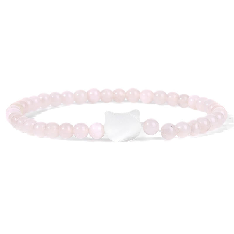 Olivenorma Nacre Kitten 4mm Natural Stone Beads Bracelet