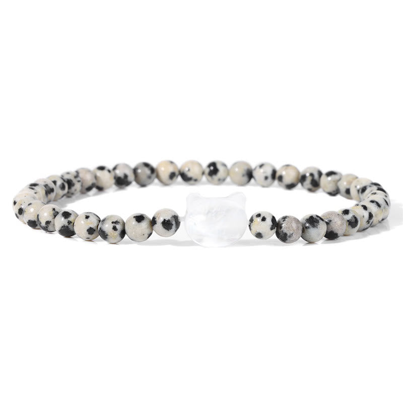 Olivenorma Nacre Kitten 4mm Natural Stone Beads Bracelet