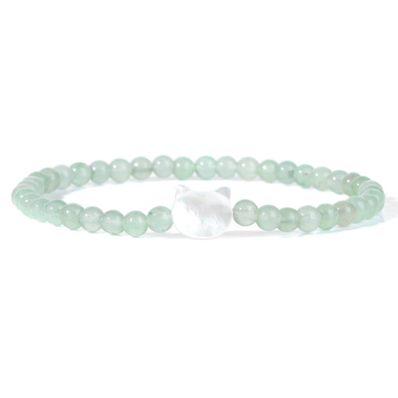 Olivenorma Nacre Kitten 4mm Natural Stone Beads Bracelet