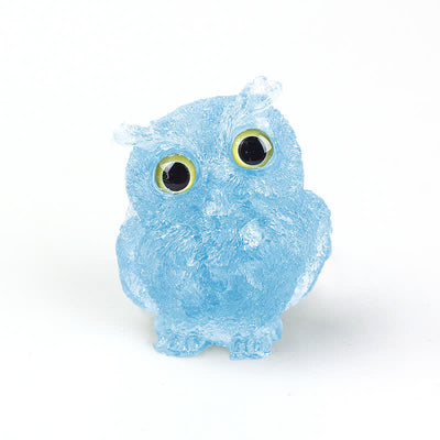 Olivenorma Natural Crystal Owl Gemstone Decoration