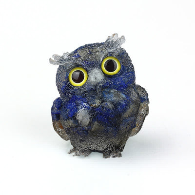 Olivenorma Natural Crystal Owl Gemstone Decoration