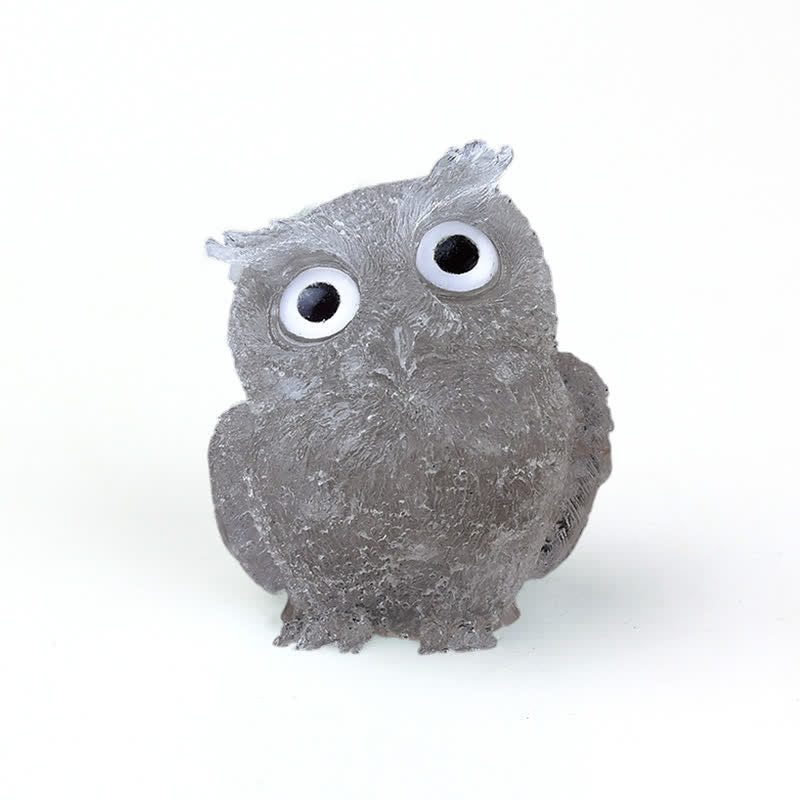 Olivenorma Natural Crystal Owl Gemstone Decoration