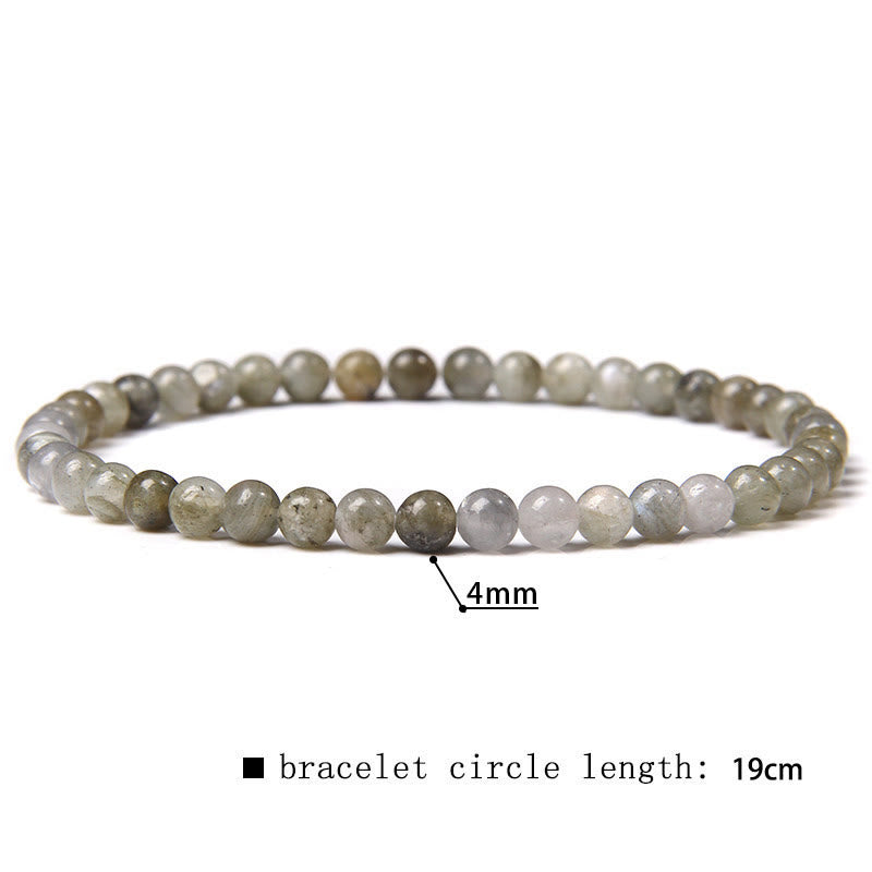 Olivenorma 4mm Natural Stone Beaded Bracelet