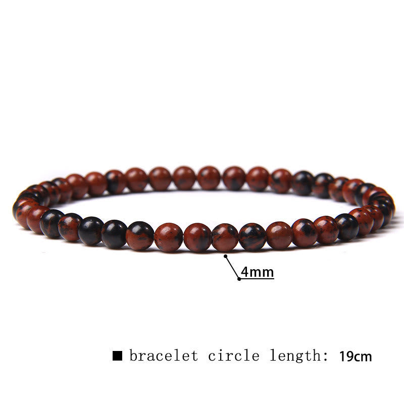 Olivenorma 4mm Natural Stone Beaded Bracelet