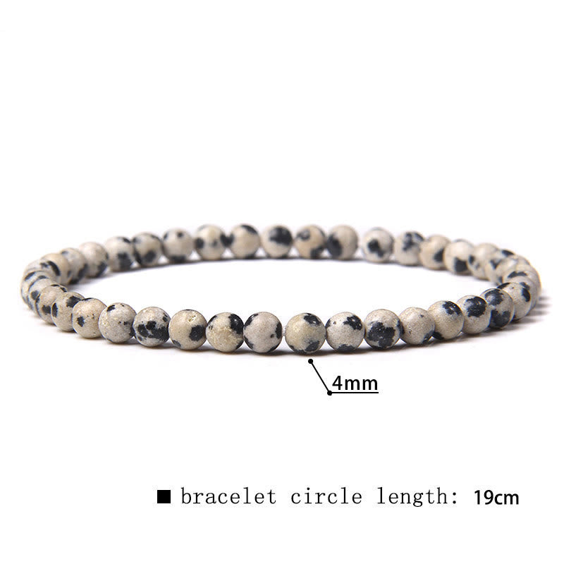Olivenorma 4mm Natural Stone Beaded Bracelet