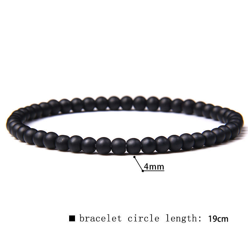 Olivenorma 4mm Natural Stone Beaded Bracelet