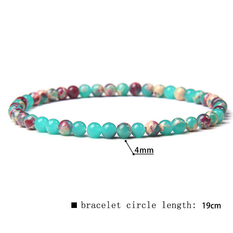 Olivenorma 4mm Natural Stone Beaded Bracelet