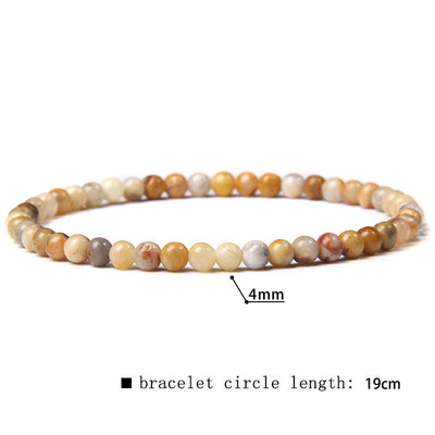 Olivenorma 4mm Natural Stone Beaded Bracelet