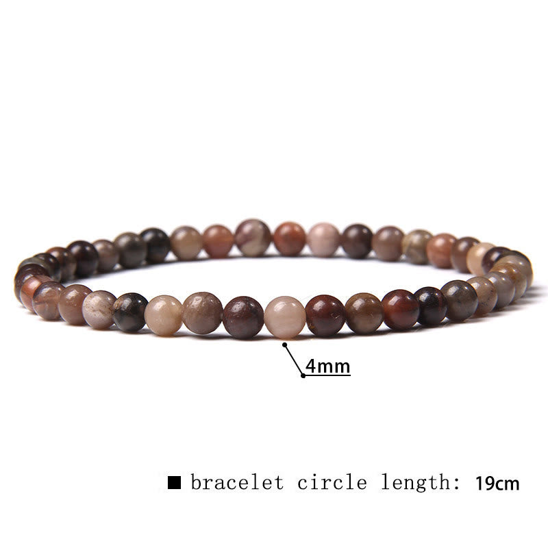 Olivenorma 4mm Natural Stone Beaded Bracelet