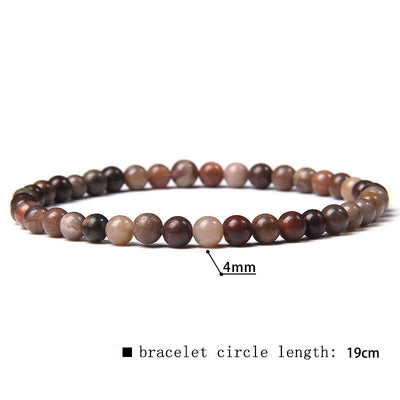 Olivenorma 4mm Natural Stone Beaded Bracelet