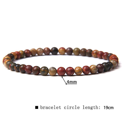 Olivenorma 4mm Natural Stone Beaded Bracelet