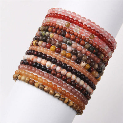 Olivenorma 4mm Natural Stone Beaded Bracelet