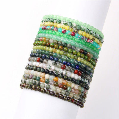 Olivenorma 4mm Natural Stone Beaded Bracelet