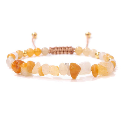 Olivenorma Irregular Natural Stone Beads Drawstring Bracelet