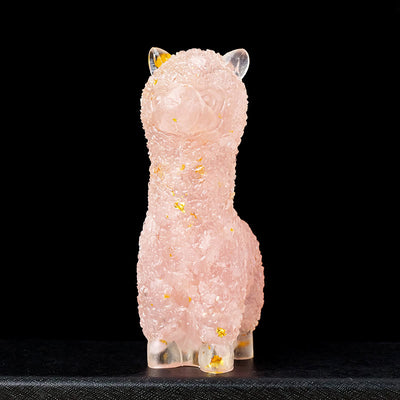 Olivenorma Crystal Epoxy Alpaca Gemstone Decoration