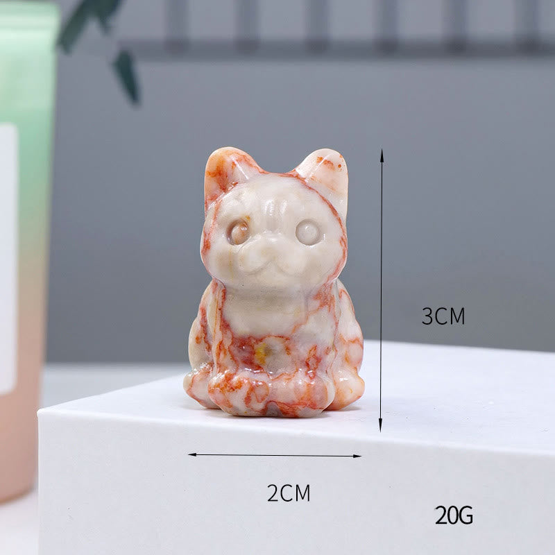 Olivenorma Crystal Epoxy Lucky Cat Gemstone Decoration