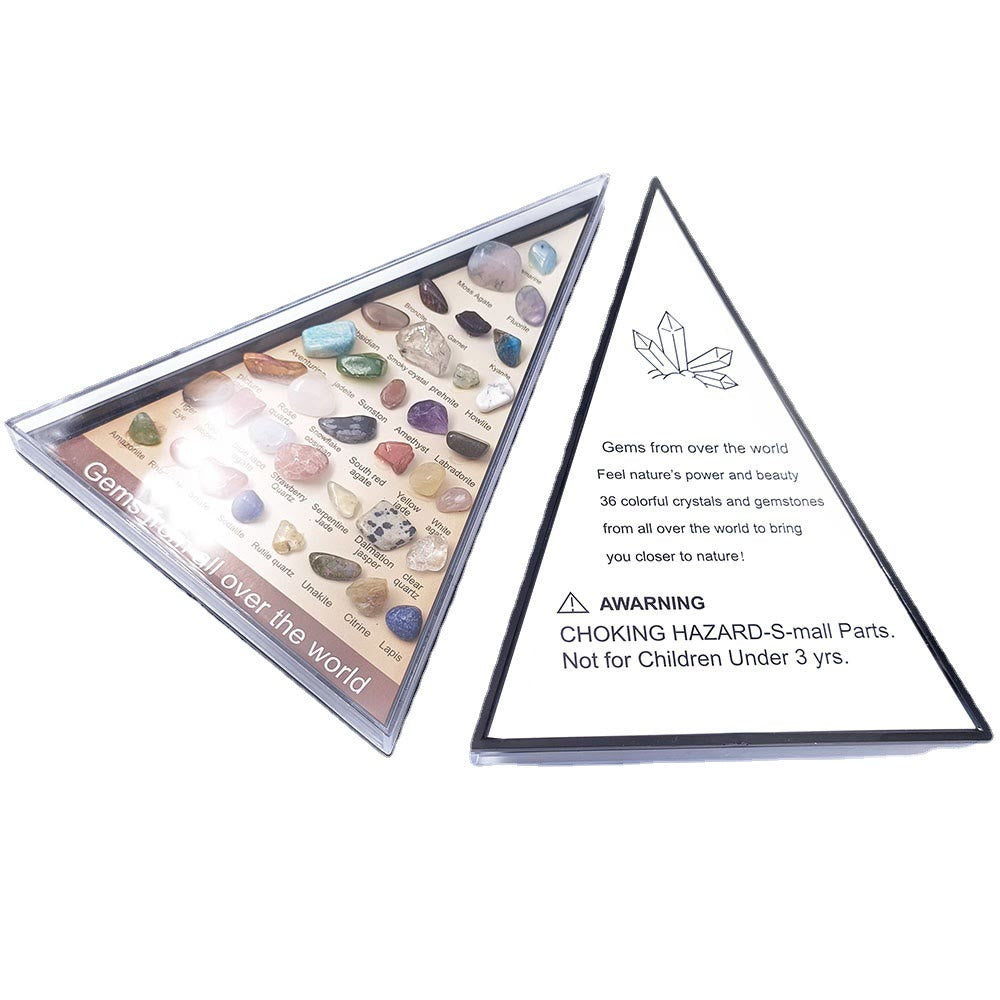 Olivenorma 36 Mineral Specimens Triangular Set Ornament