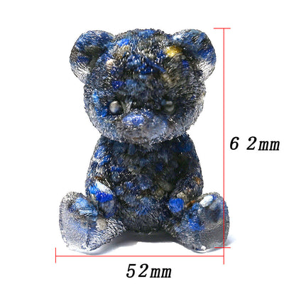 Olivenorma Crystal Epoxy Bear Gemstone Decoration