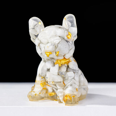 Olivenorma Crystal Epoxy Cute French Bulldog Gemstone Decoration