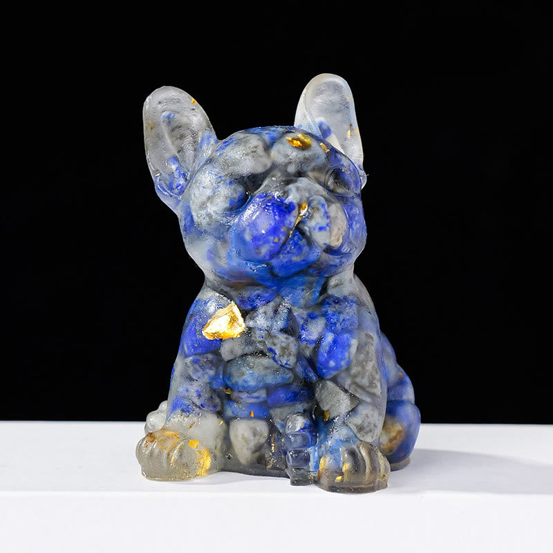 Olivenorma Crystal Epoxy Cute French Bulldog Gemstone Decoration