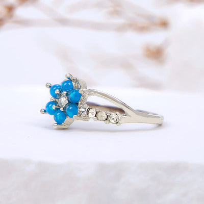 Olivenorma Opal Flower Wave Ring