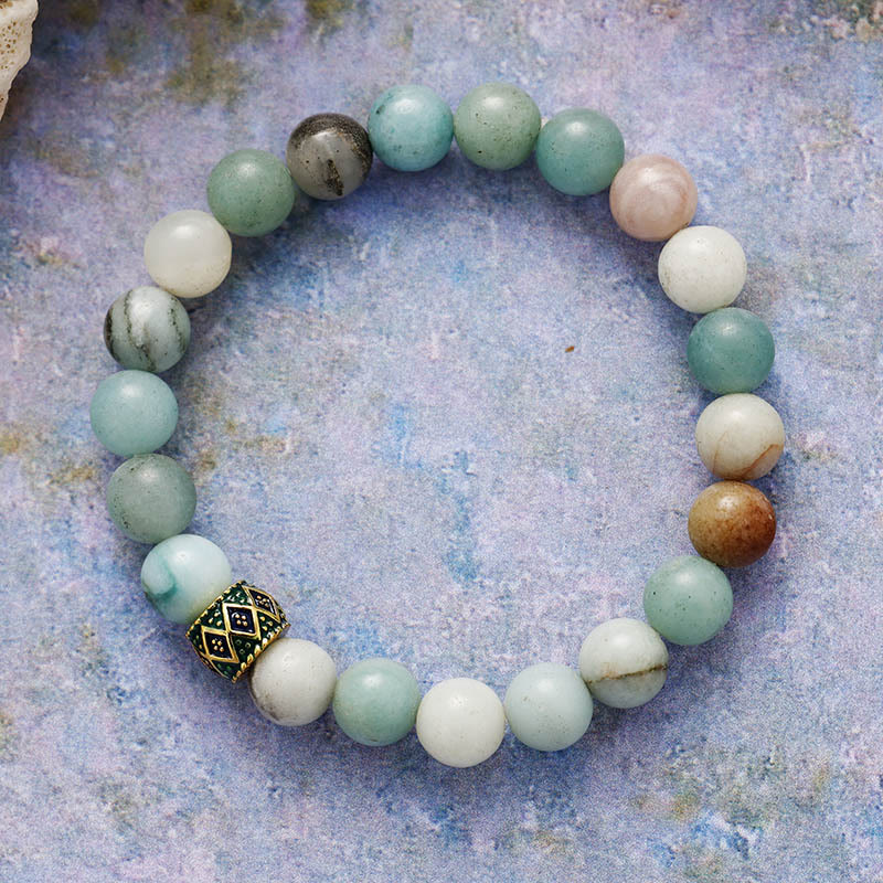 Olivenorma 8mm Natural Stone Beads Yoga Meditation Bracelet