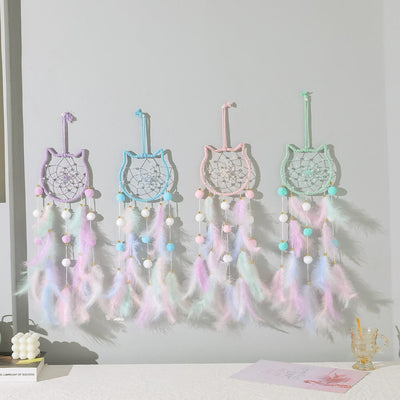 Olivenorma Cute Color Cat Moon And Stars Dream Catcher