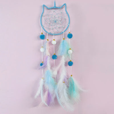 Olivenorma Cute Color Cat Moon And Stars Dream Catcher