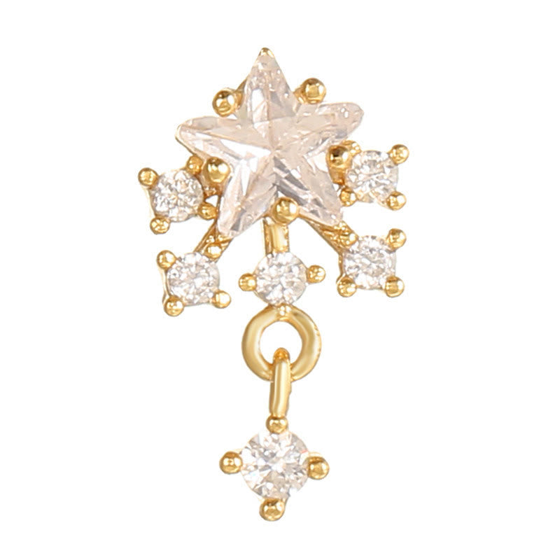 Olivenorma Lovely Heart Cut Pink Opal Zircon Earrings