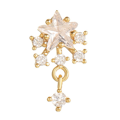 Olivenorma Lovely Heart Cut Pink Opal Zircon Earrings