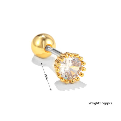 Olivenorma Lovely Heart Cut Pink Opal Zircon Earrings