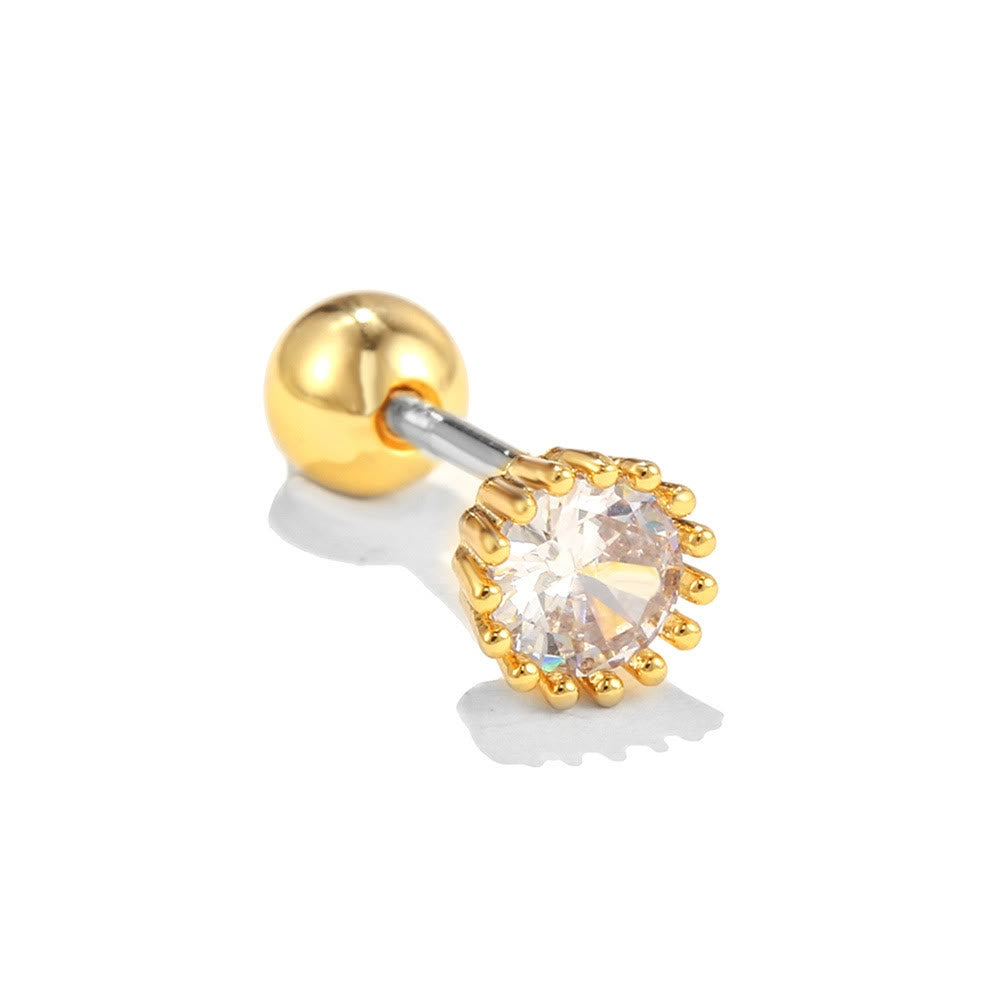 Olivenorma Lovely Heart Cut Pink Opal Zircon Earrings