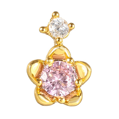 Olivenorma Lovely Heart Cut Pink Opal Zircon Earrings
