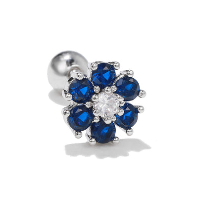 Olivenorma Cute Animals Colorful Zircon Silver Studs Earrings