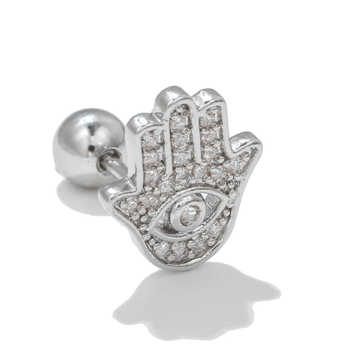 Olivenorma Exquisite White Zircon Silver Studs Earrings