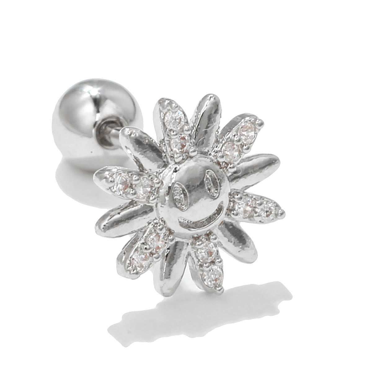 Olivenorma Exquisite White Zircon Silver Studs Earrings
