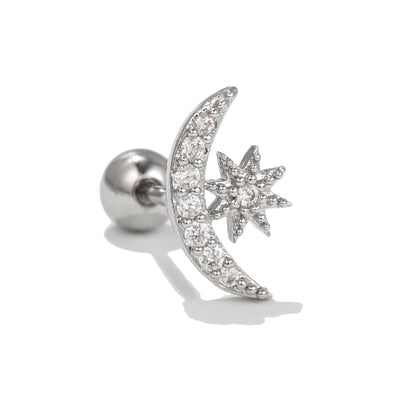Olivenorma Exquisite White Zircon Silver Studs Earrings