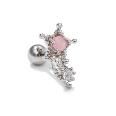 Olivenorma Exquisite White Zircon Silver Studs Earrings