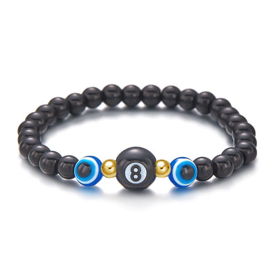 Olivenorma Hematite Obsidian Tiger Eye Evil Eye Beads Bracelet
