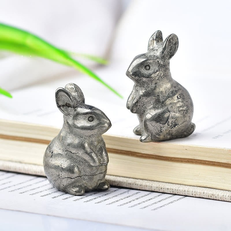 Olivenorma Charming Easter Bunny Crystal Figurine Gemstone Decoration