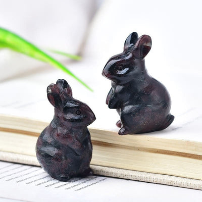 Olivenorma Charming Easter Bunny Crystal Figurine Gemstone Decoration
