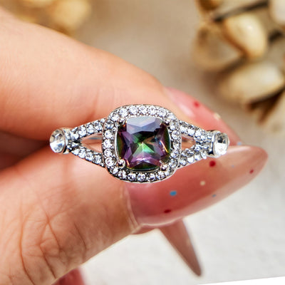 Olivenorma Natural Square Alexandrite Ring