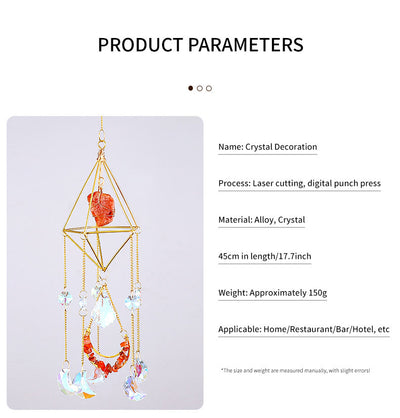 Olivenorma Natural Carnelian Suncatcher Prismatic Pendant Wind Chime