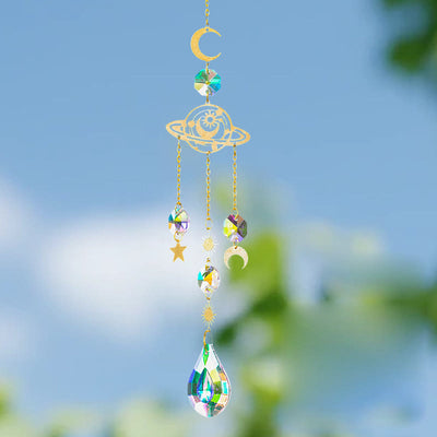 Olivenorma 5Pcs Cloud Rainbow Planet Wind Chime Suncatcher