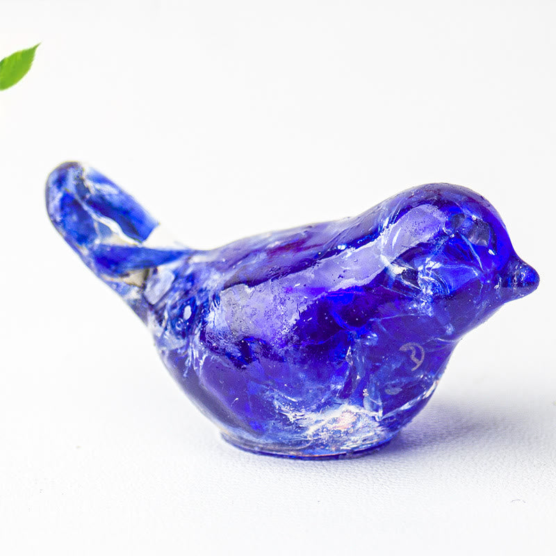 Olivenorma Natural Gemstone Bird Sculpture Decoration - Sapphire - With Card - image 55